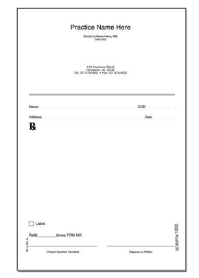 prescription sheet